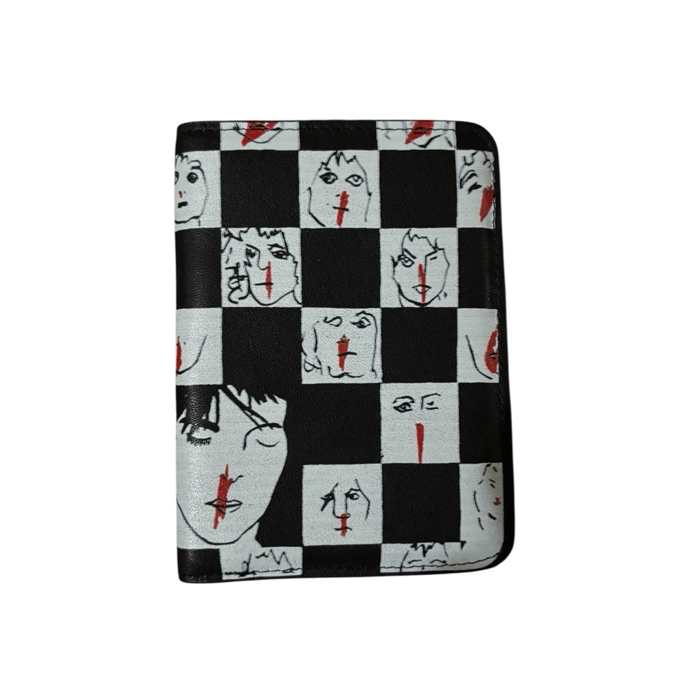 ENFANTS RICHES DEPRIMES ERD Q OF 5 BLEED DAMIER CHECKERED LEATHER WALLET